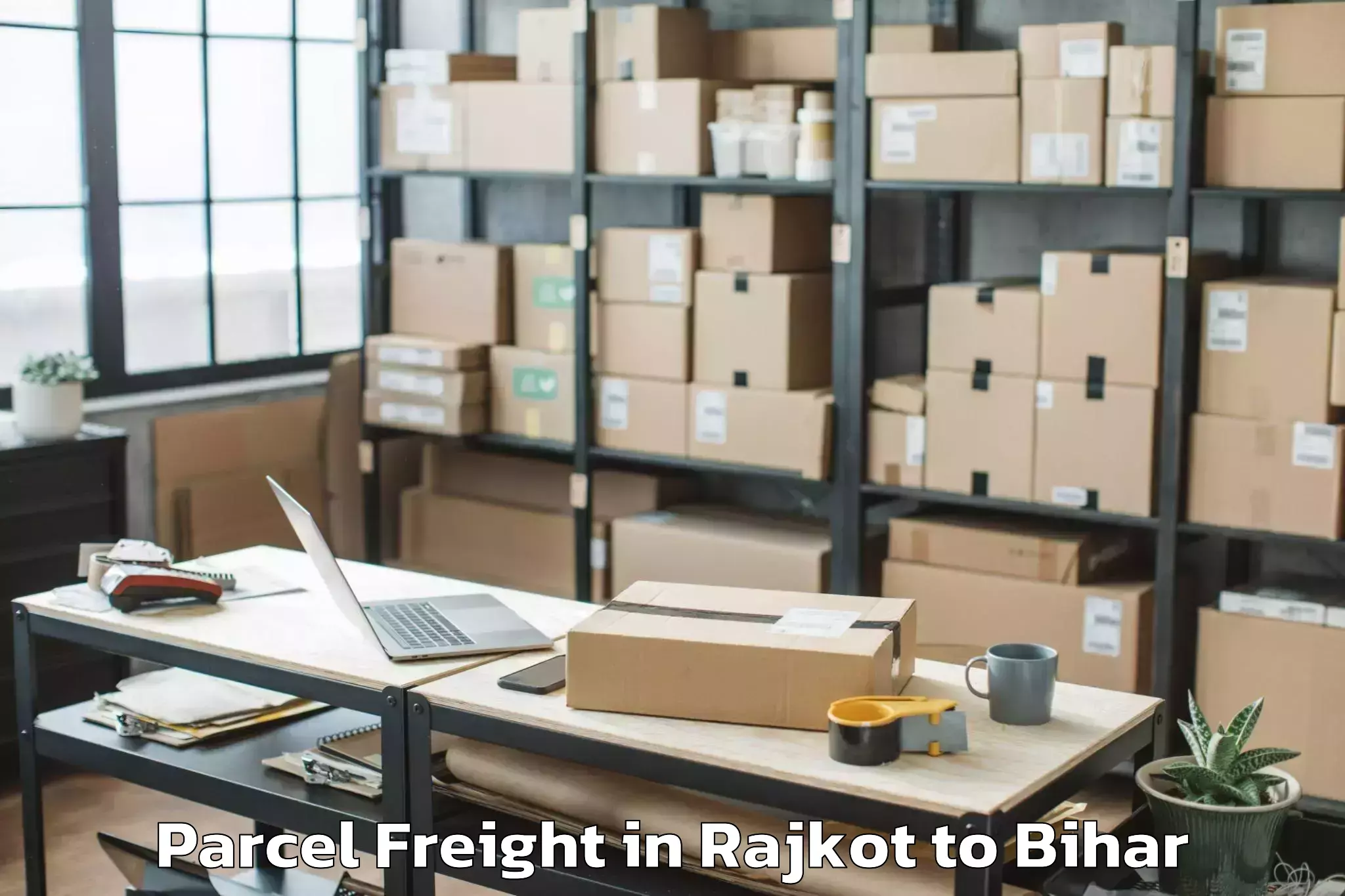 Book Rajkot to Bikramganj Parcel Freight